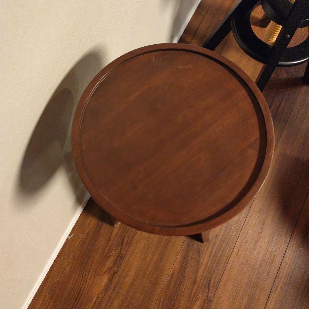 ダークブラウン 回転式スツール　スピンチェア