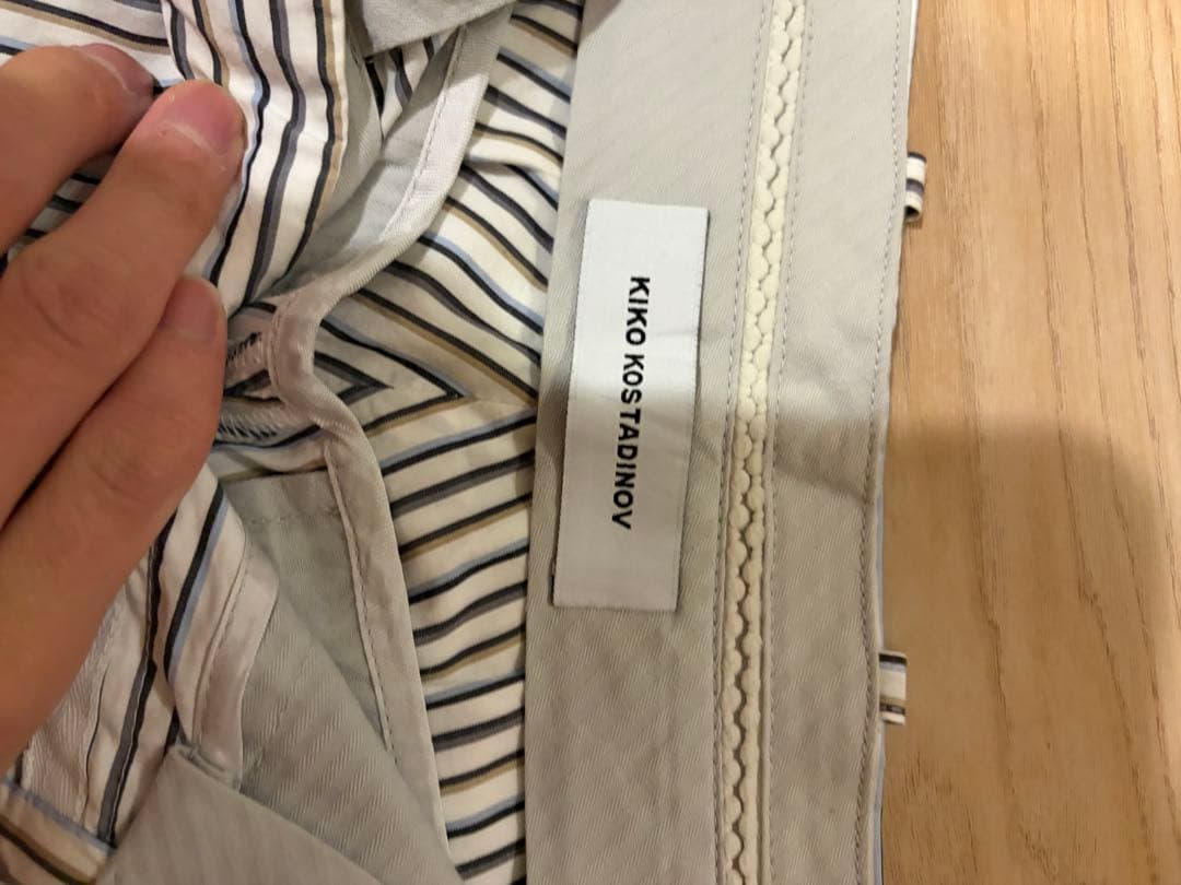 も*ん様 Kiko kostadinov ブーツカットストライプパンツ46