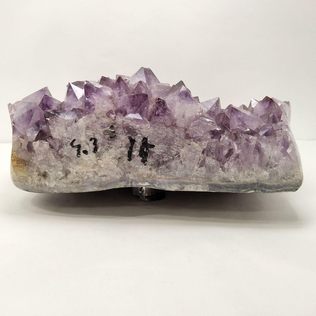 Y329 縁起物 ウルグアイ産 アメジスト 高さ28㎝ 総重量6.9㎏ 唐木台付