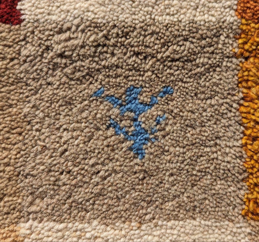 新品未使用　ギャッベ　ペルシャ絨毯　182 × 120cm　可愛い柄