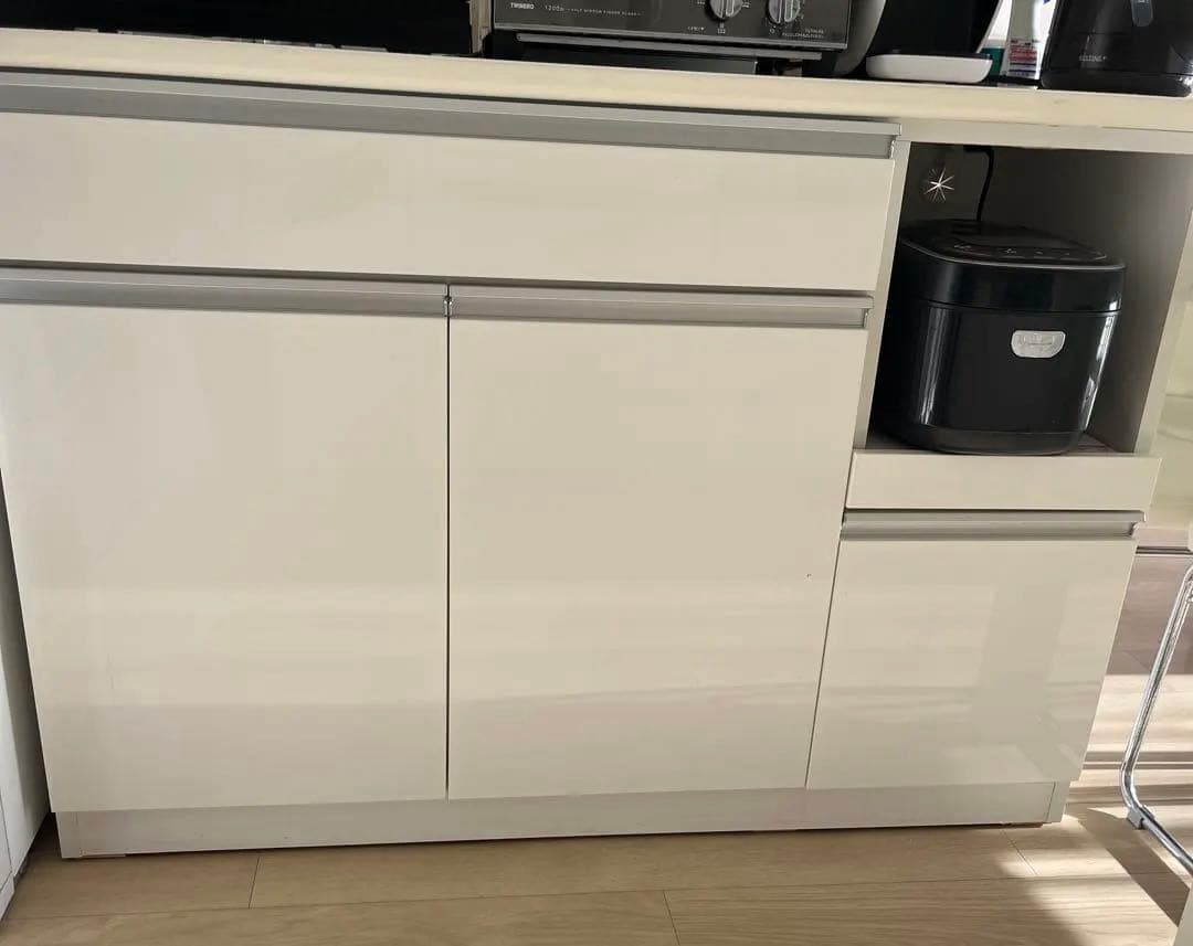 ニトリ　キッチンカウンター　キャビネット　ロータイプ