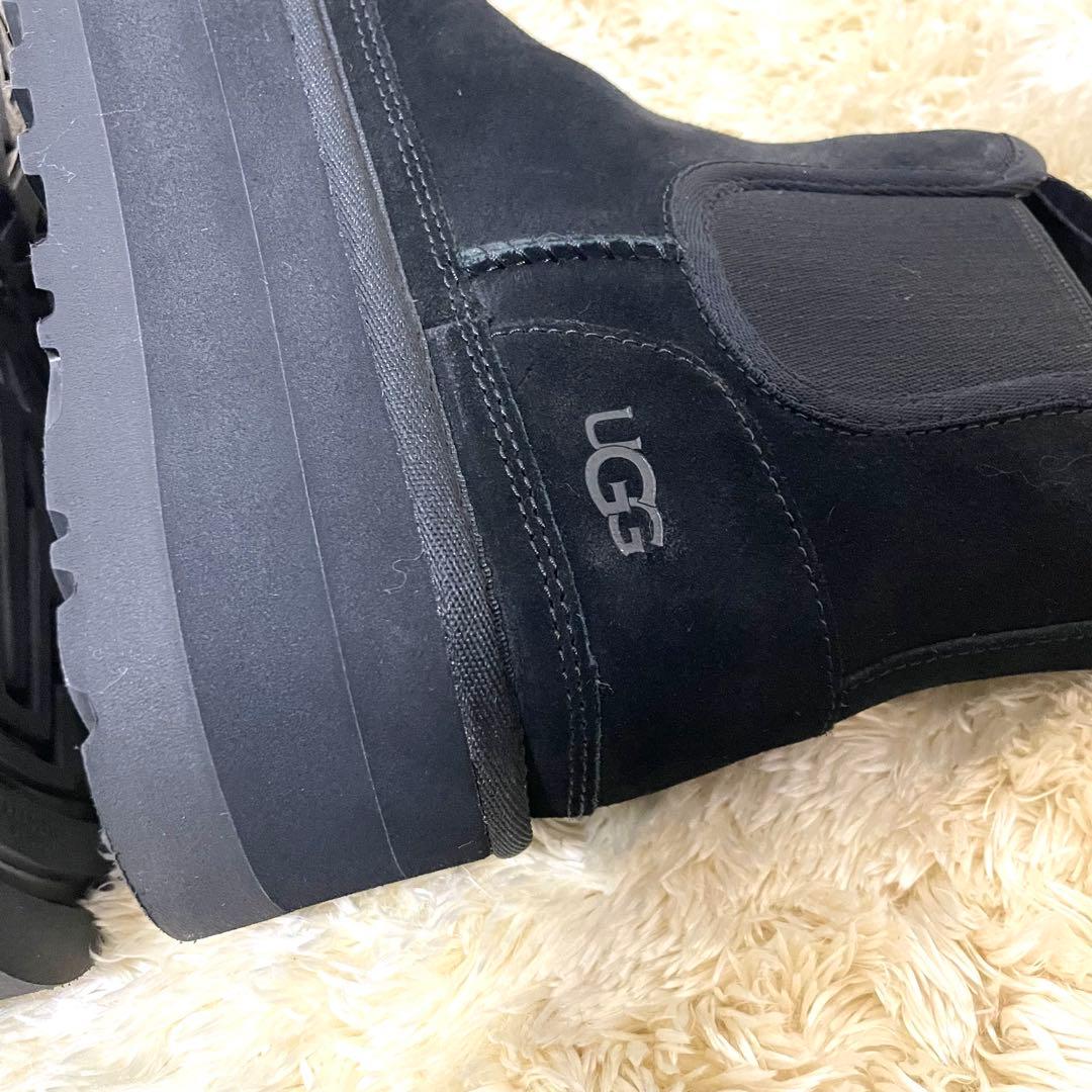 UGG アグ ニューメル プラットフォーム チェルシー ブーツ 厚底 黒