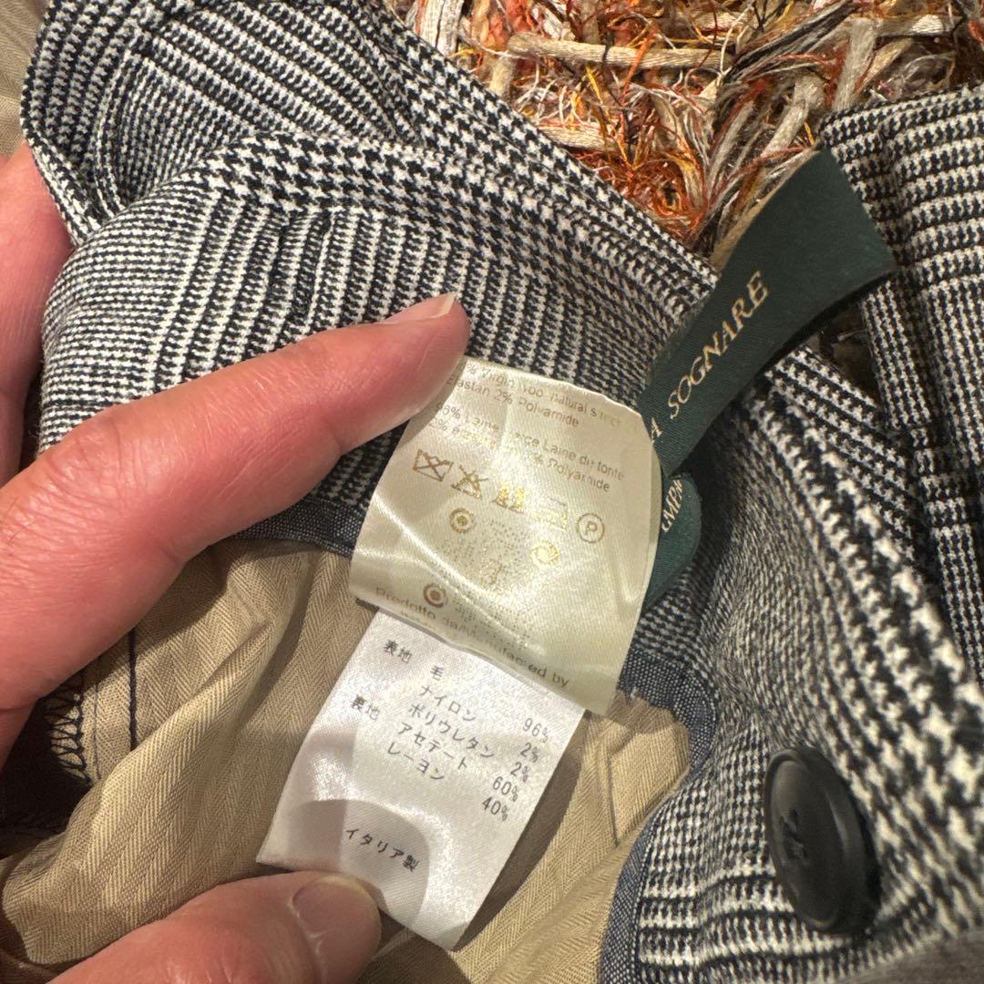 新品　BERWICHベルウィッチ　サルーテ　秋冬ウール　グレンチェック　46