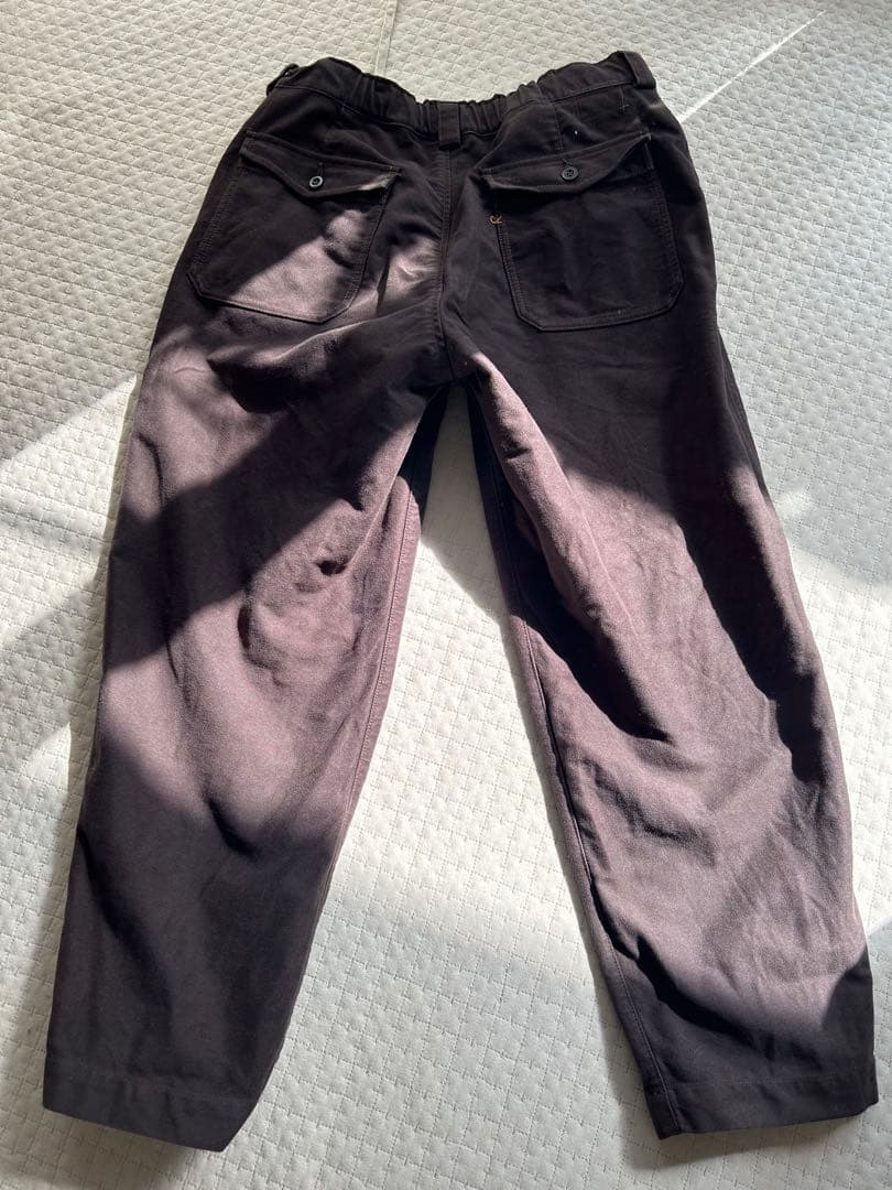 ミントグリーン 45R モールスキンの908ペグトップパンツ