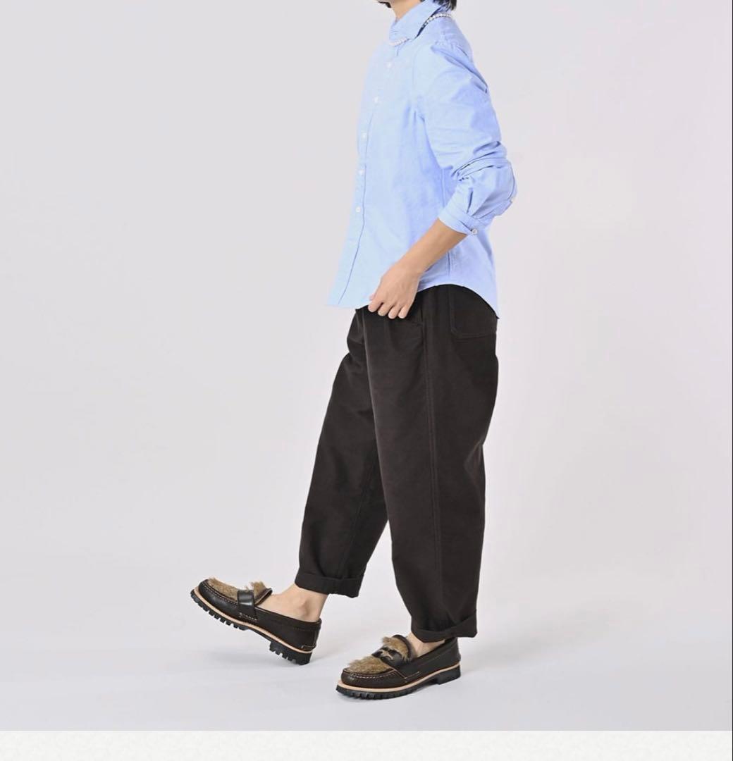 ミントグリーン 45R モールスキンの908ペグトップパンツ