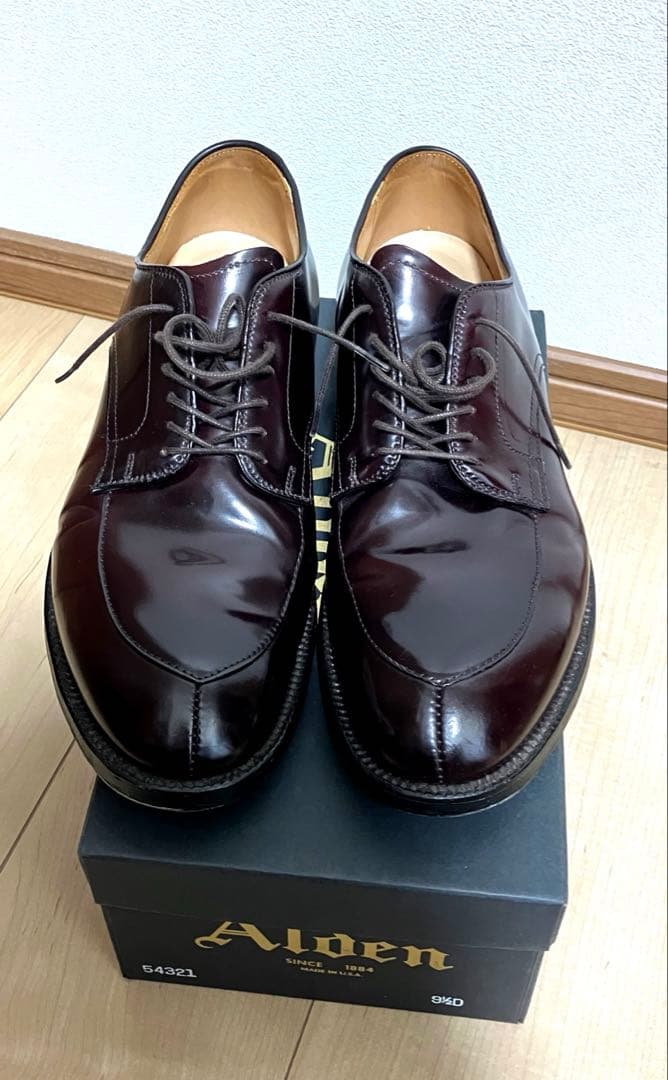 【使用数回】オールデン　バーガンディコードバン 54321 9ハーフD