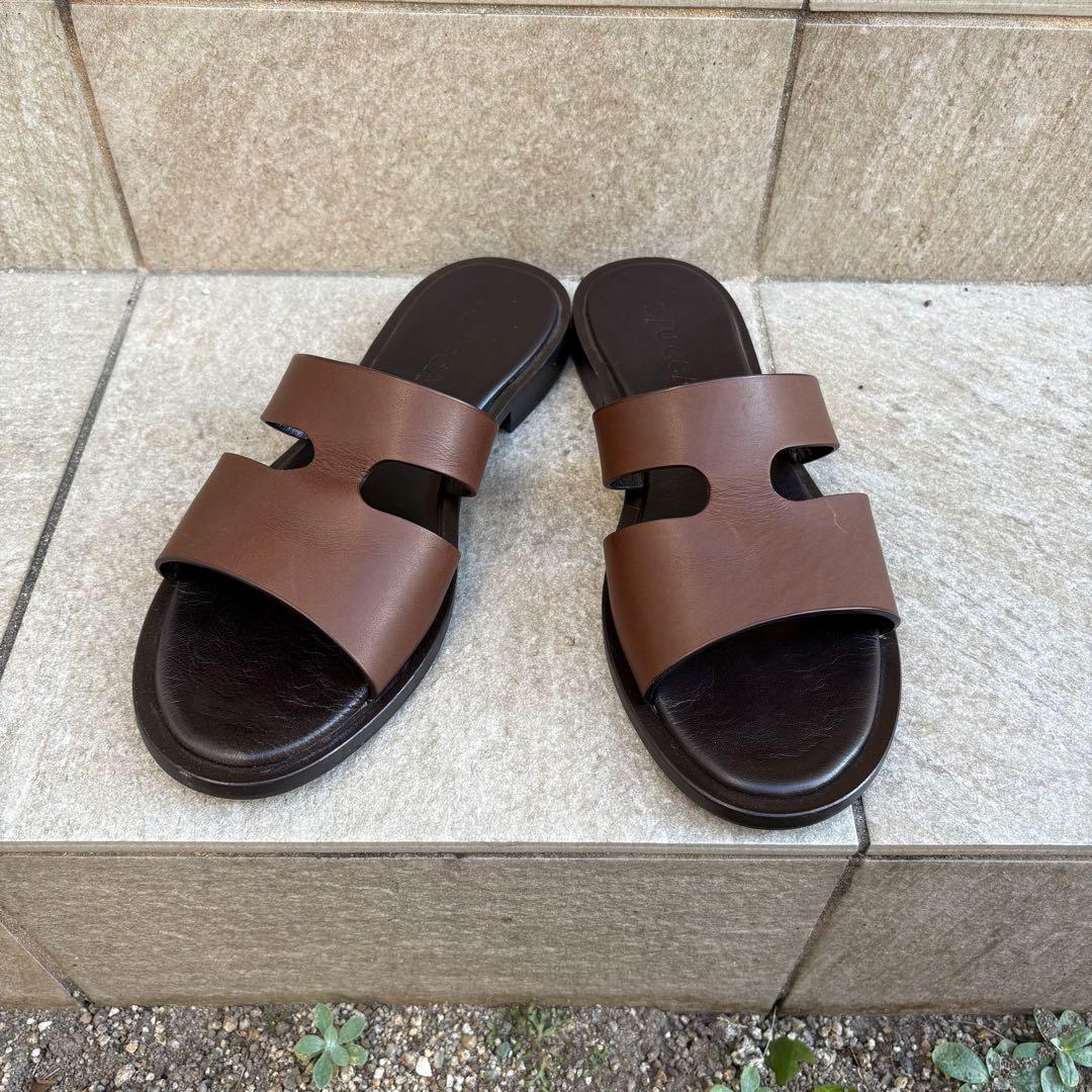 美品　L/UCCA ルッカ　lucca ブラウン　サンダル　beamsF