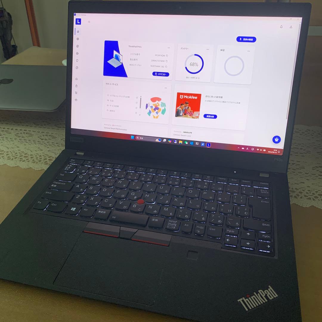 Windowsノート本体 ThinkPad P43s i7-8665 32GB/512GB P520