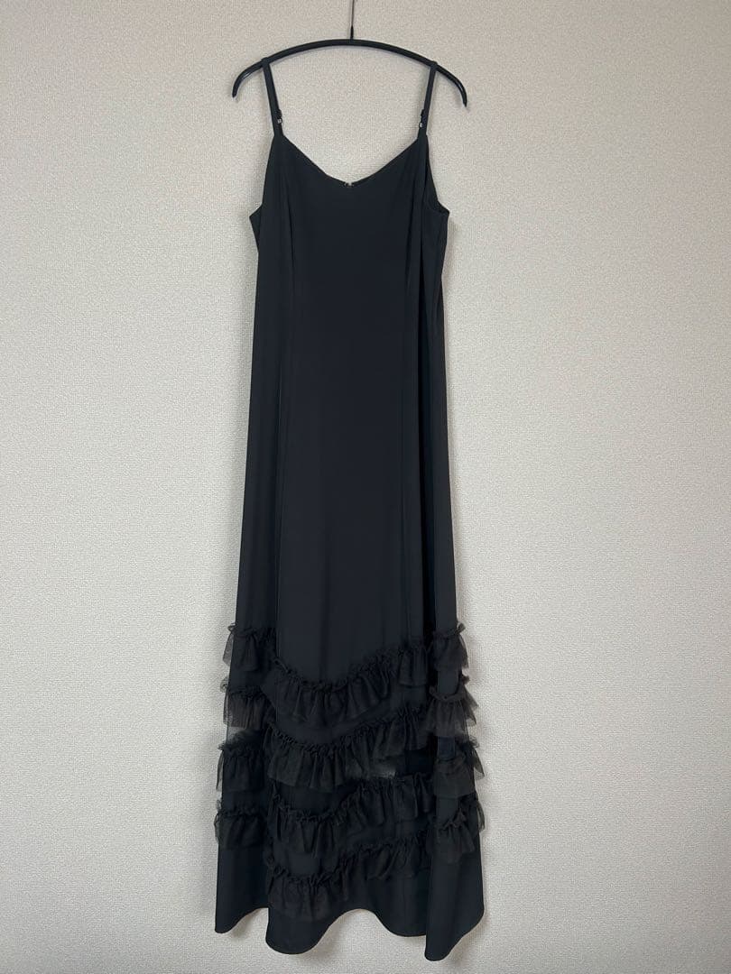 新品✨ エト．ユニヴェール　トランスペアレントヘムセットアップドレス　黒　L
