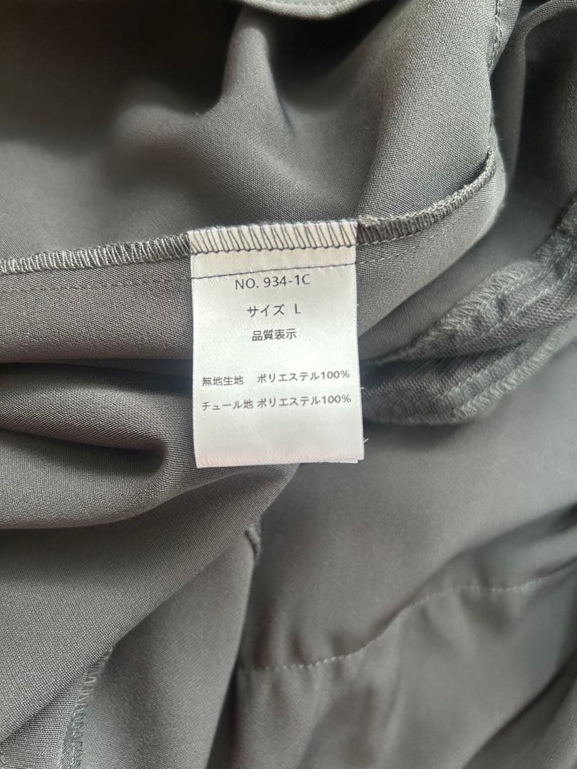 新品✨ エト．ユニヴェール　トランスペアレントヘムセットアップドレス　黒　L