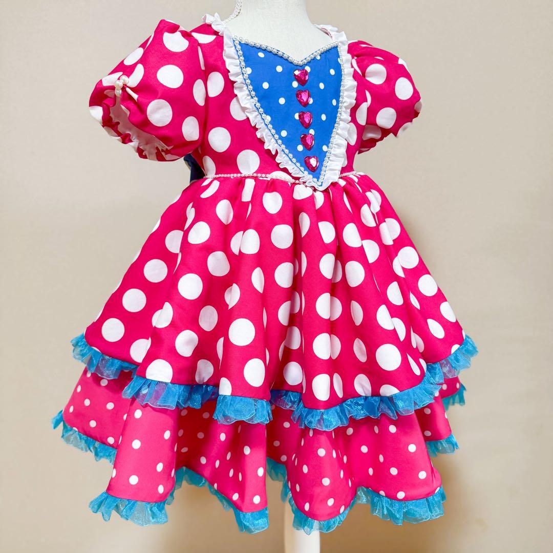 パルパルーザ ミニーのファンダーランド◆水玉ピンクワンピース 120cm