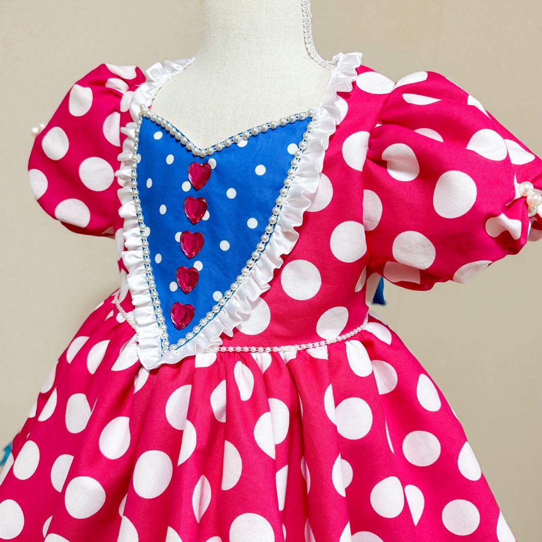 パルパルーザ ミニーのファンダーランド◆水玉ピンクワンピース 120cm