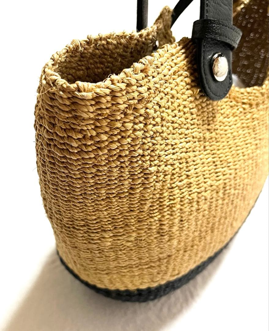 TOFF&LOADSTONE かごバッグ　ラフィア　バッグ　肩がけ　レザー