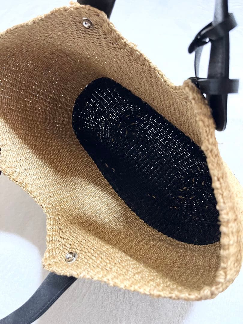 TOFF&LOADSTONE かごバッグ　ラフィア　バッグ　肩がけ　レザー