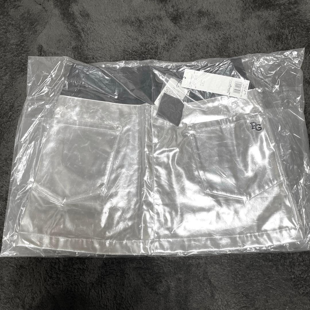 パーリーゲイツ プラチナシルバー バックロゴスカート新品未使用