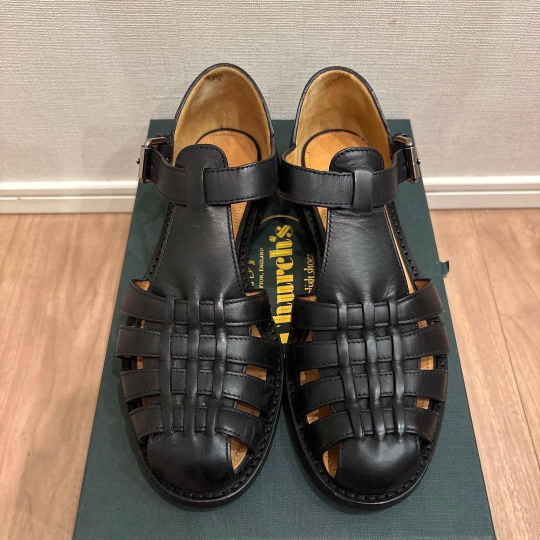 ぽのChurch's プレステージカーフレザーグルカサンダル 23cm