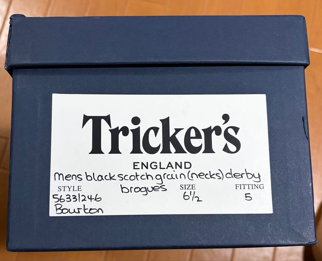 【純正箱付】Tricker's Bourton 6 1/2 FIT5 black
