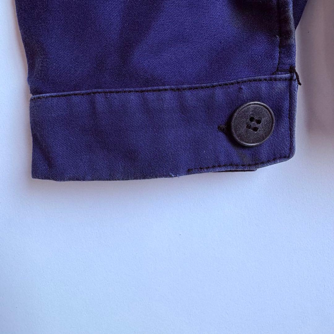 60s フレンチ モールスキンジャケット カバーオール ワークジャケット ブルー