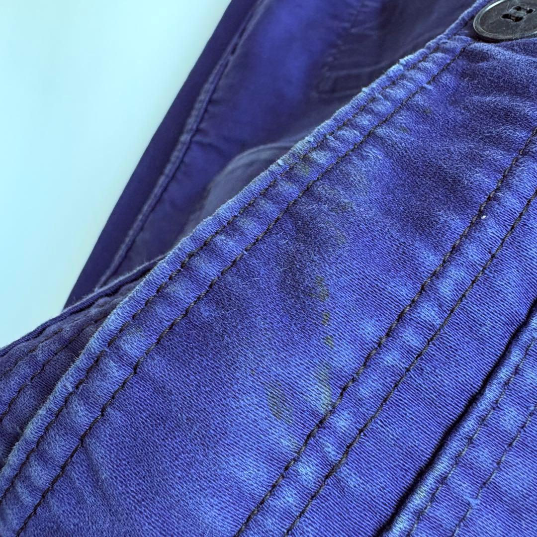 60s フレンチ モールスキンジャケット カバーオール ワークジャケット ブルー