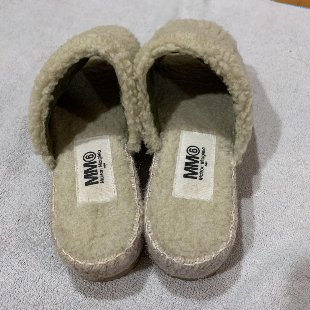 マルジェラ厚底ボアサンダル37