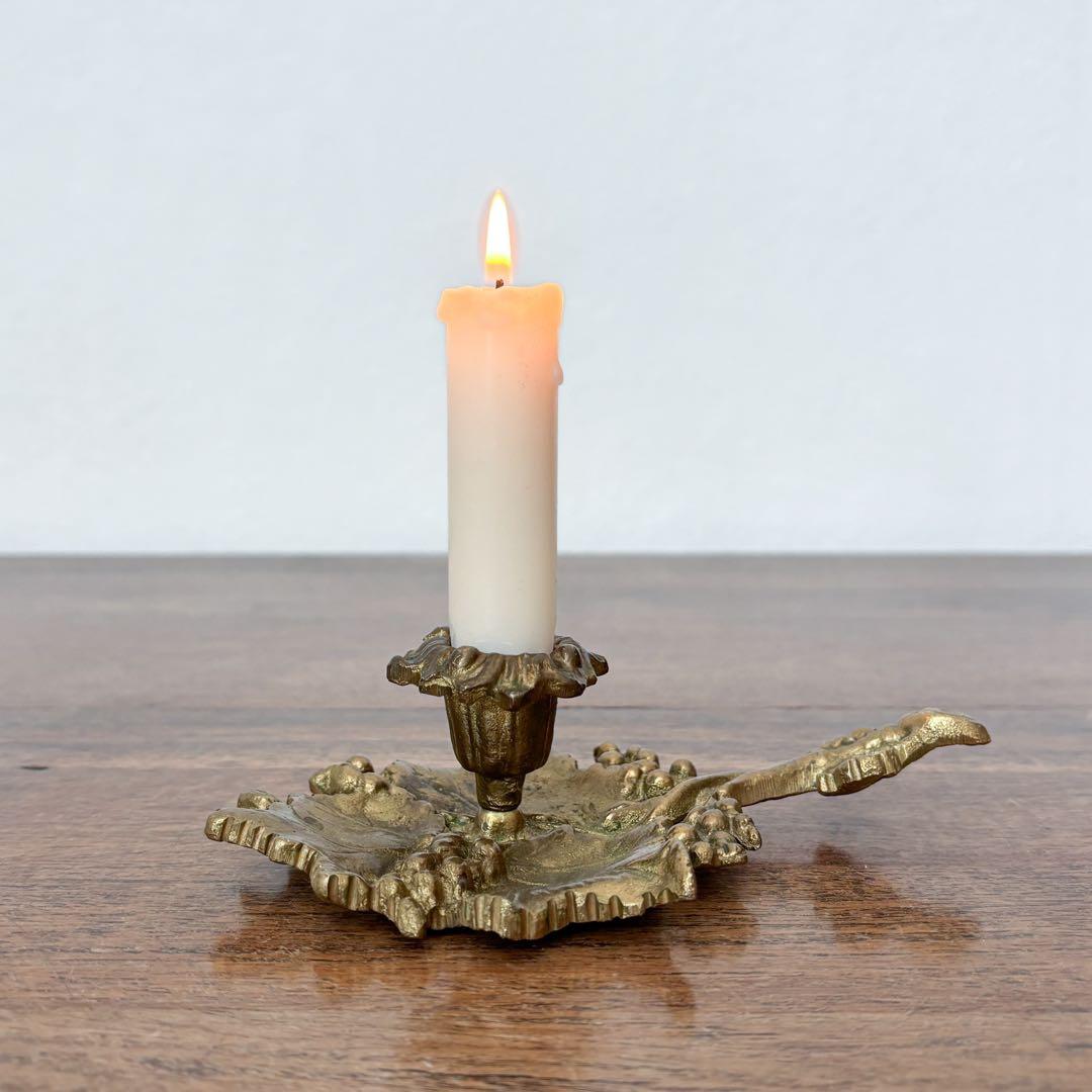 【ドイツ 真鍮製の葡萄キャンドルスタンド】ヴィンテージ