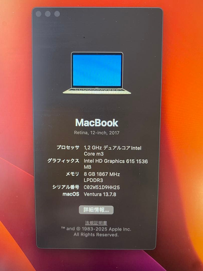 ゴールド MacBook 2017 革ケースつき