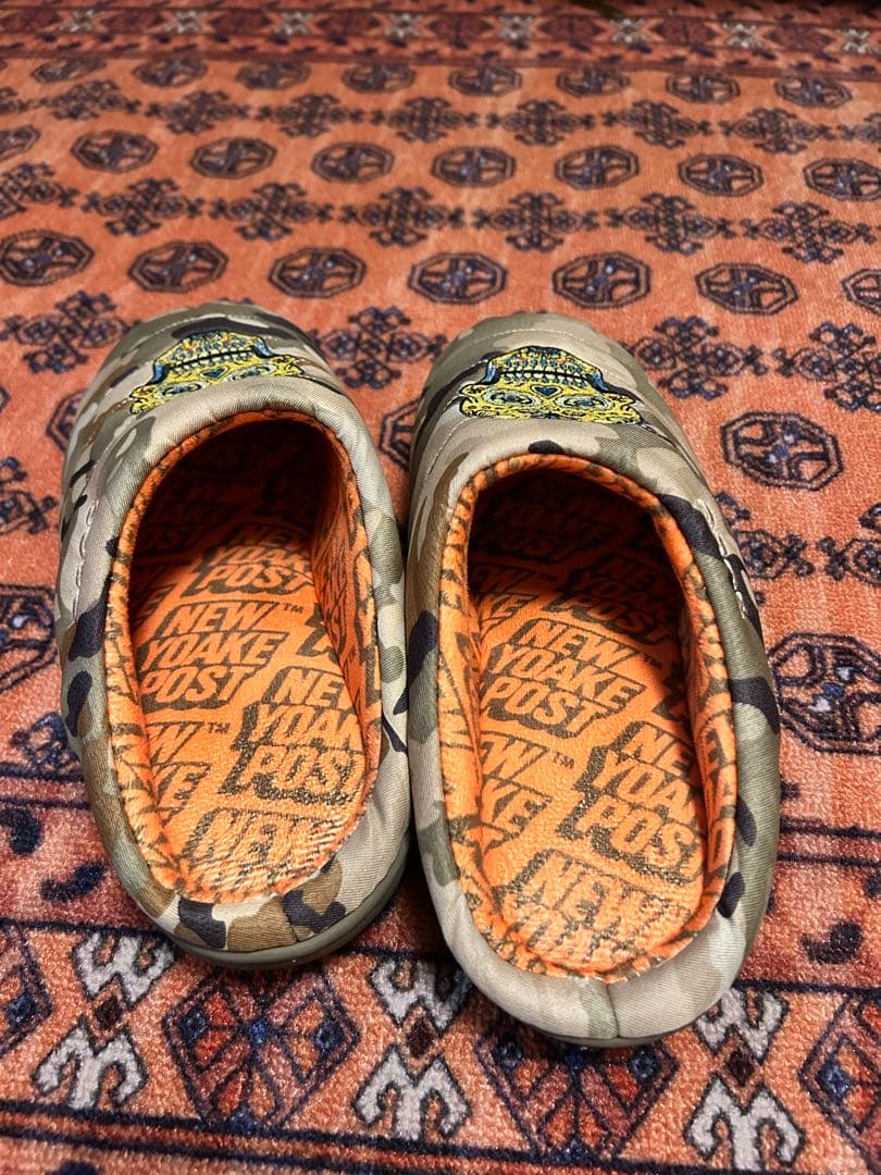 迷彩柄 スカル刺繍 サンダル ショルダーバッグ付き 26〜27.5cm サイズ2