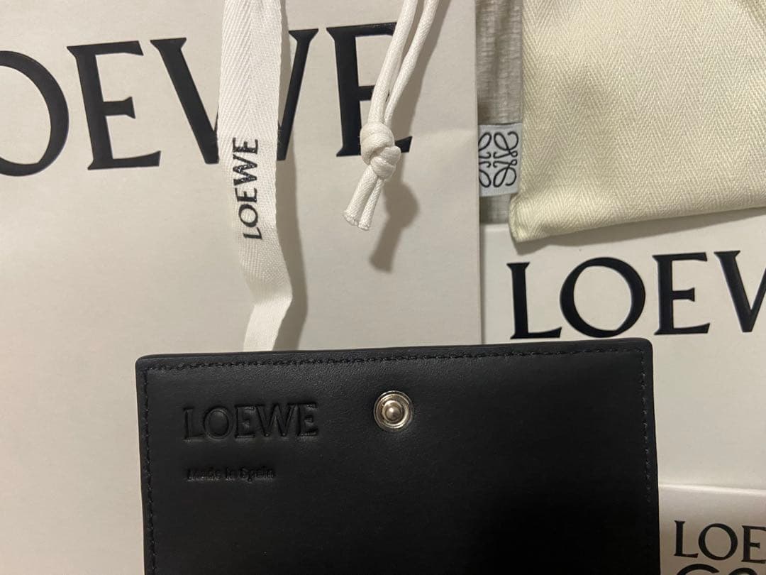 【新品】ロエベ カードホルダー アナグラム アンスラサイト