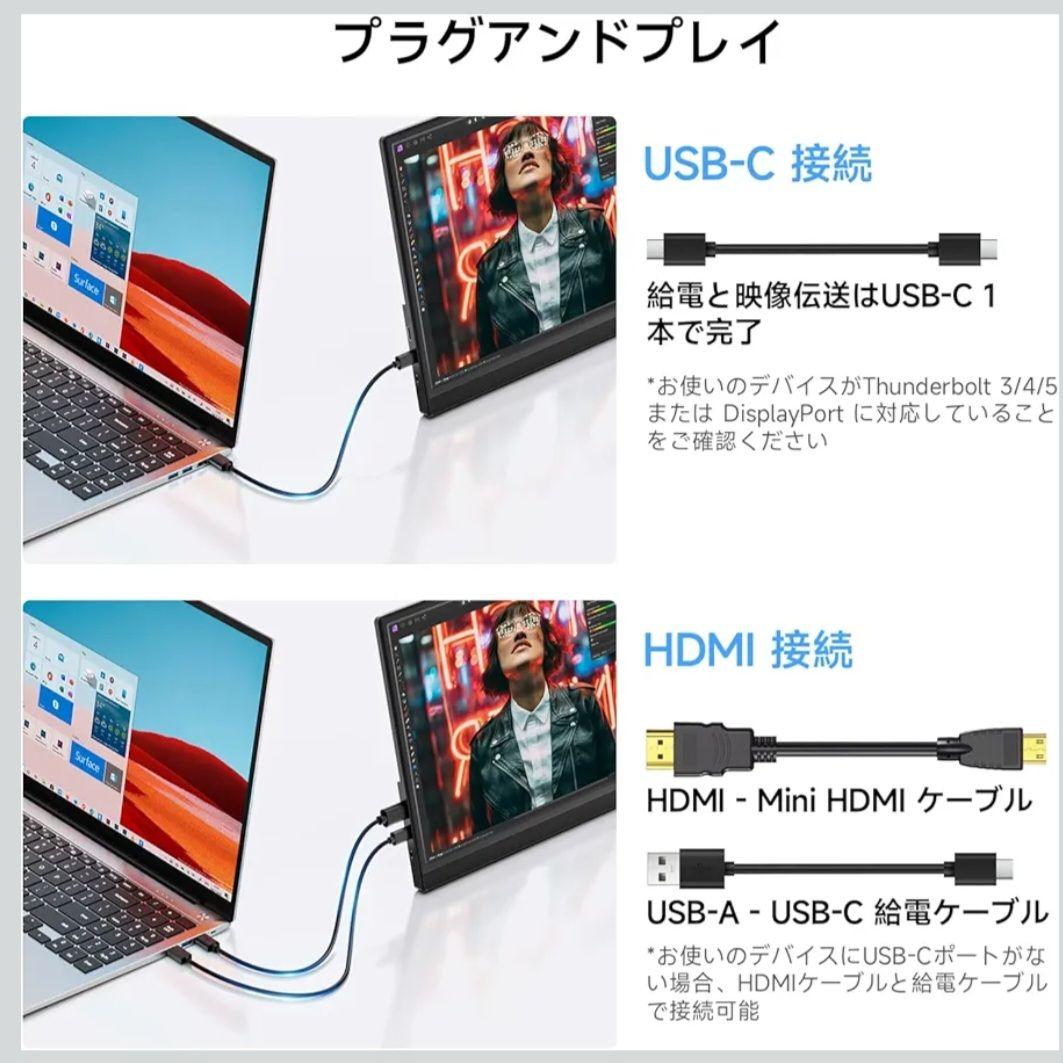 新品)モバイルモニター Omiodo 15.6インチ 1920x1080FHD