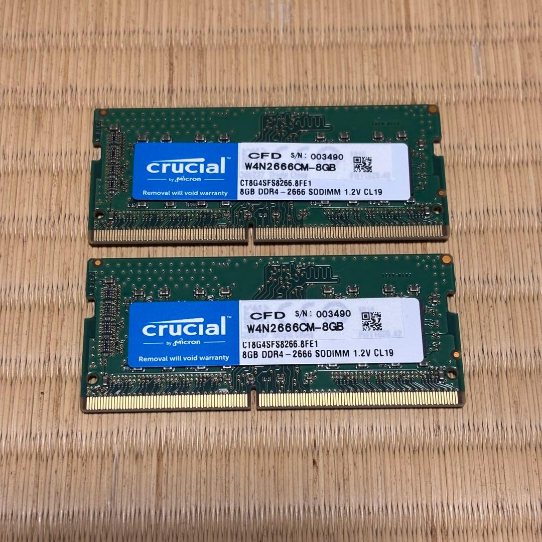 Crucial メモリ DDR4-2666 16GB (8GBx2)