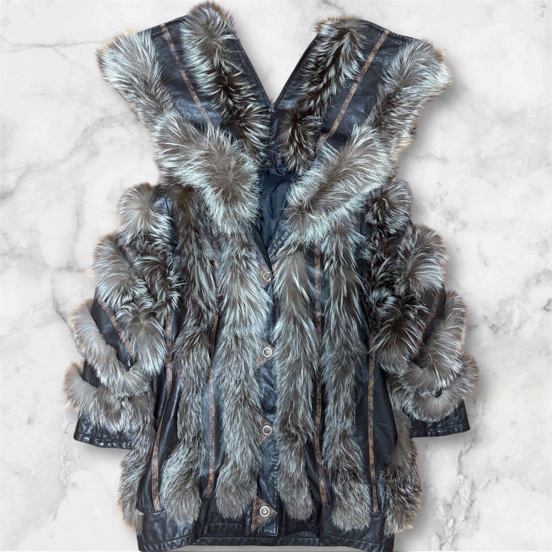 希少 TP.DOTHILIEN 毛皮 ミンク ファー × レザー 切替 コート