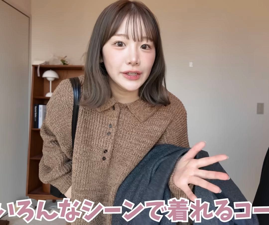 新品タグ付★OLUN ニットポロワンピース　ブラウン　Mサイズ オルン　きりまる