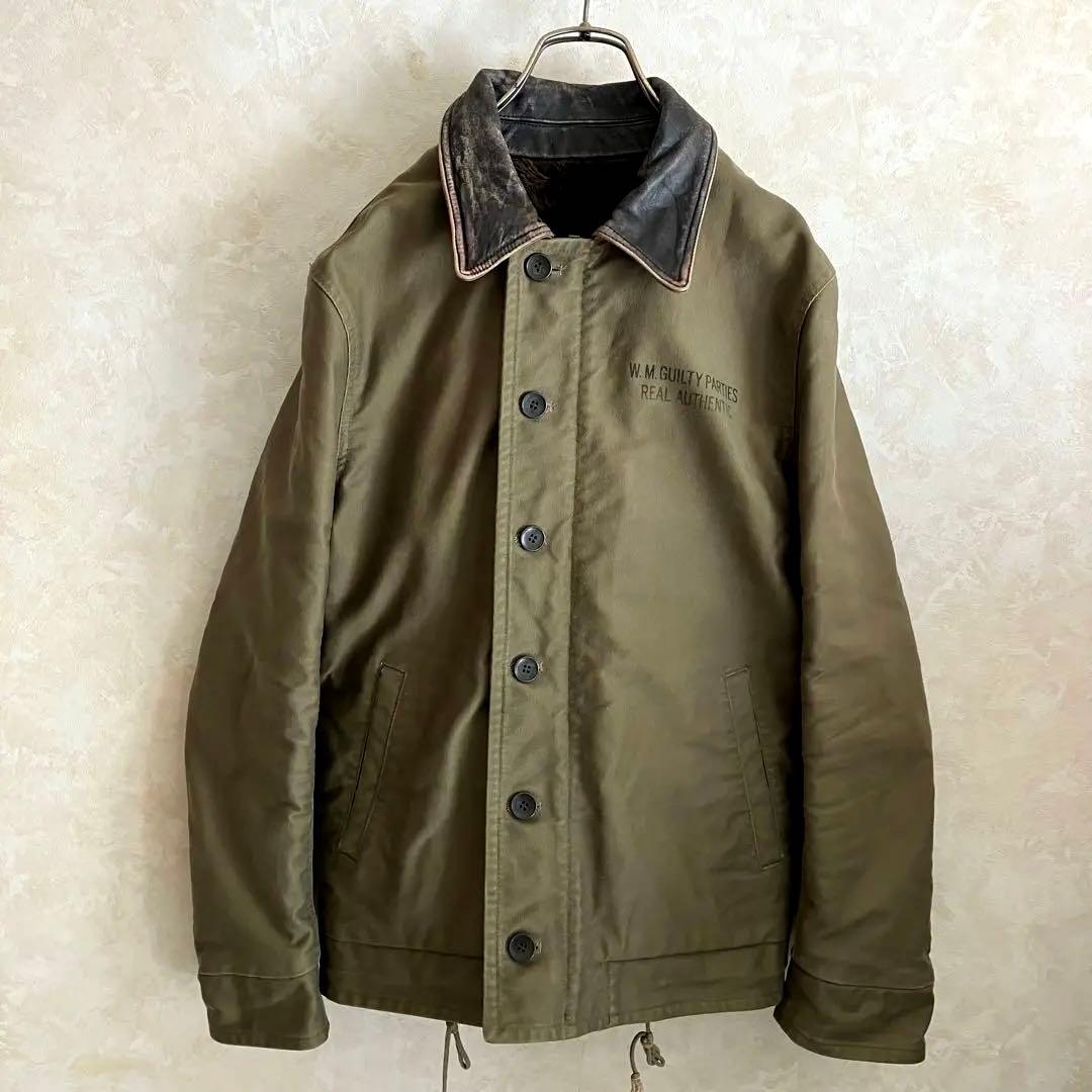 美品 古着 ワコマリア インナーボア N1デッキジャケット