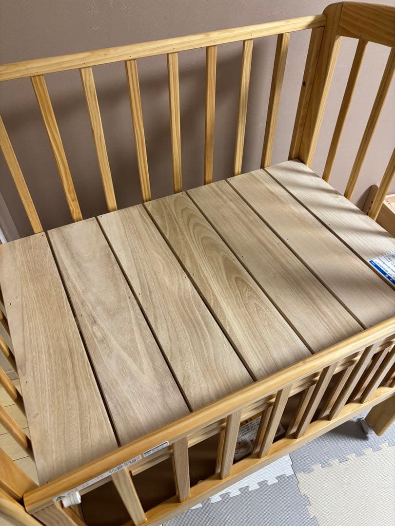 【美品】katoji ベビーベッド　ミニサイズ　ハイポジション