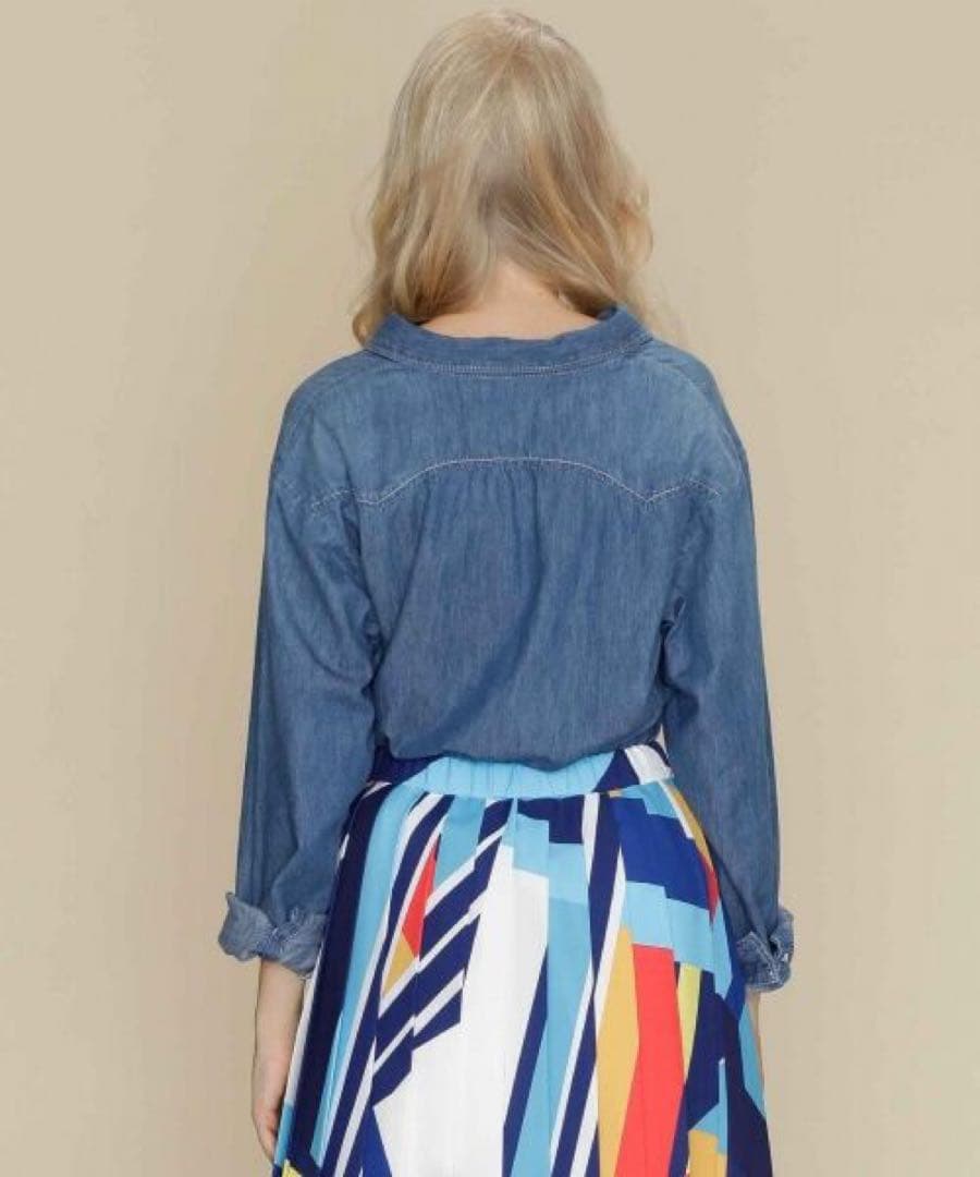 新品未使用　グレースコンチネンタル　ライトデニムウエスタンシャツ36