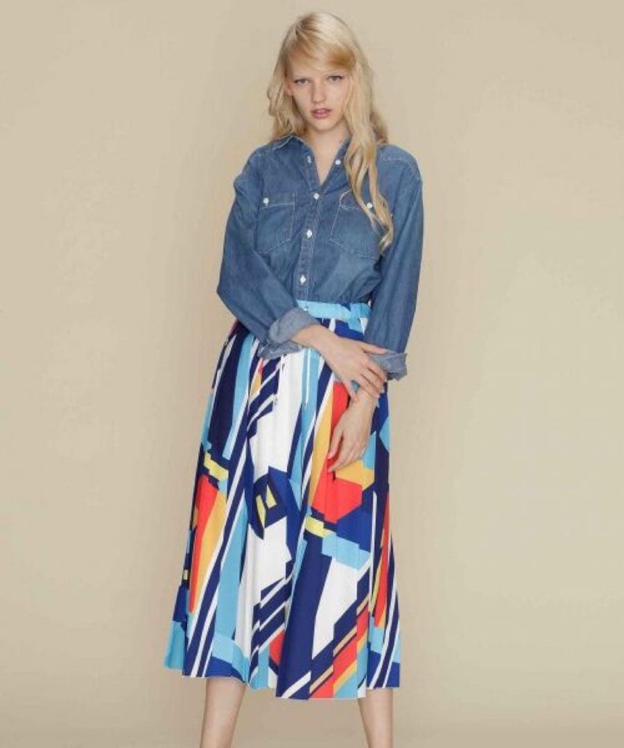 新品未使用　グレースコンチネンタル　ライトデニムウエスタンシャツ36