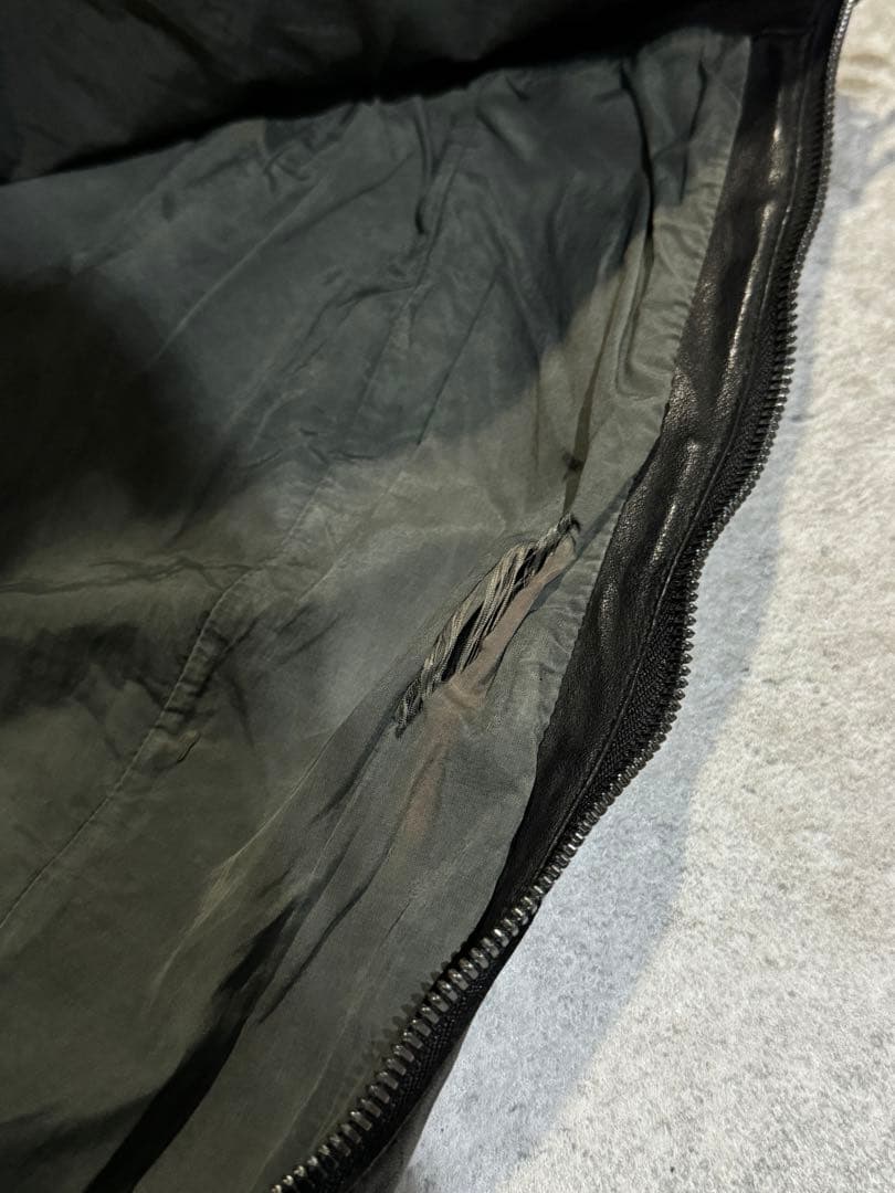 INCARNATION 黒 レザー ラップスカート GUIDI BACKLASH