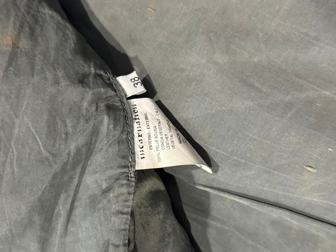 INCARNATION 黒 レザー ラップスカート GUIDI BACKLASH