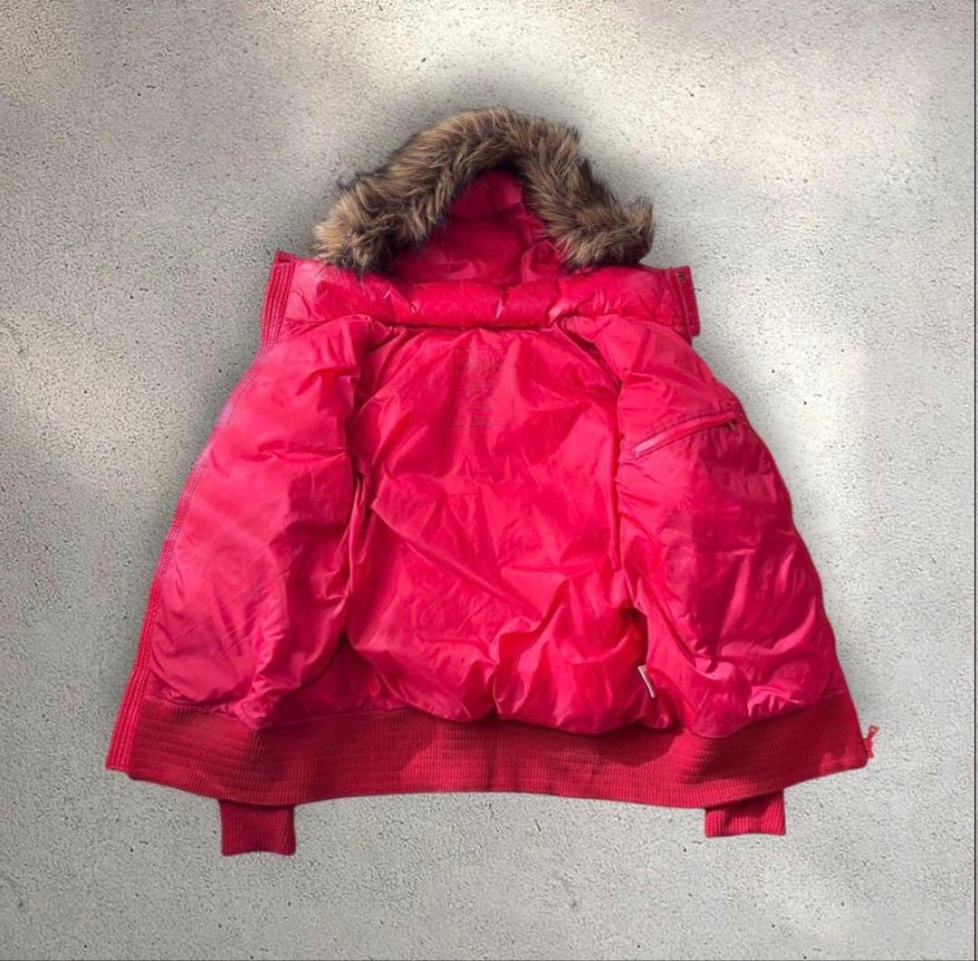 00s お兄系 olduniqro 光沢 ファーダウンジャケット グランジy2k