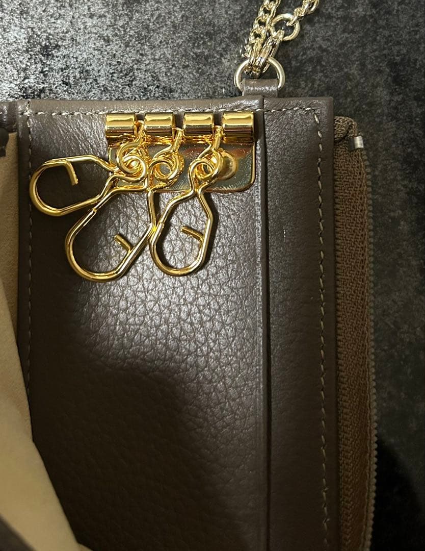 ATAO/アタオ/ベル/キーケース+ミニ財布/グレージュ