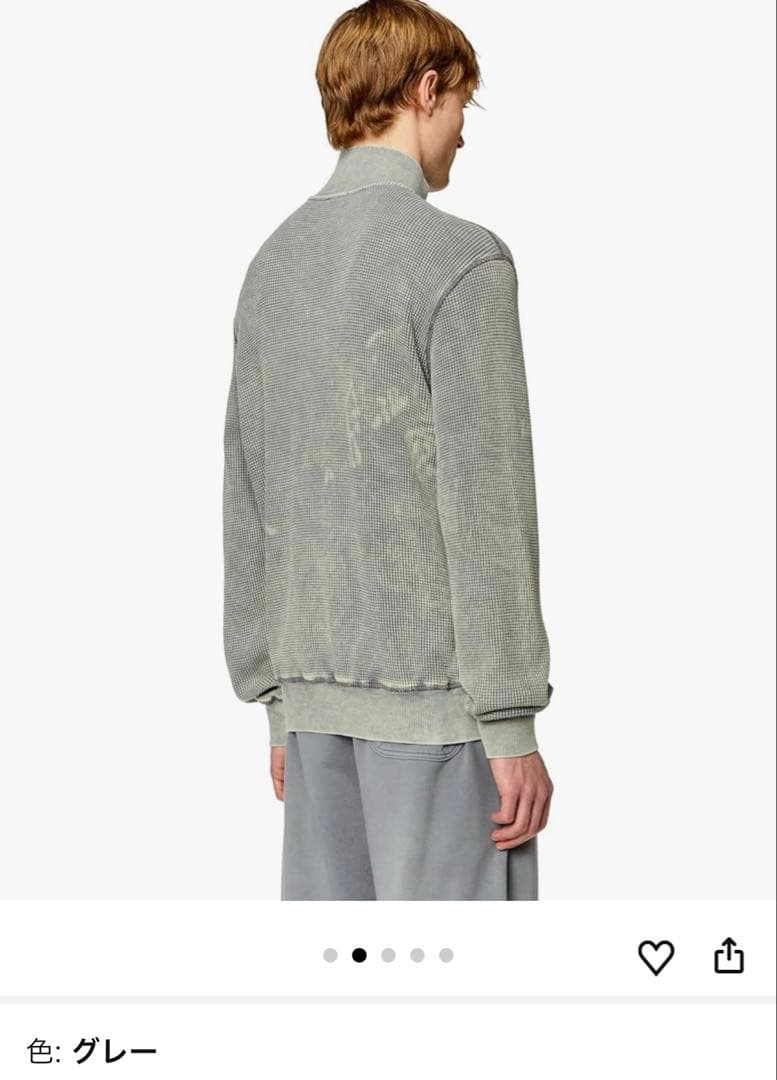 diesel 24ss S-Ginafy-Zip ジップ ジャケット スウェット