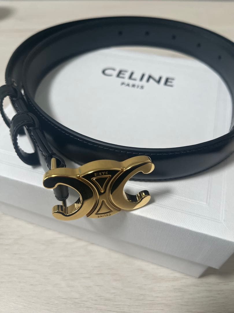 CELINE ブラックベルト UNB0343