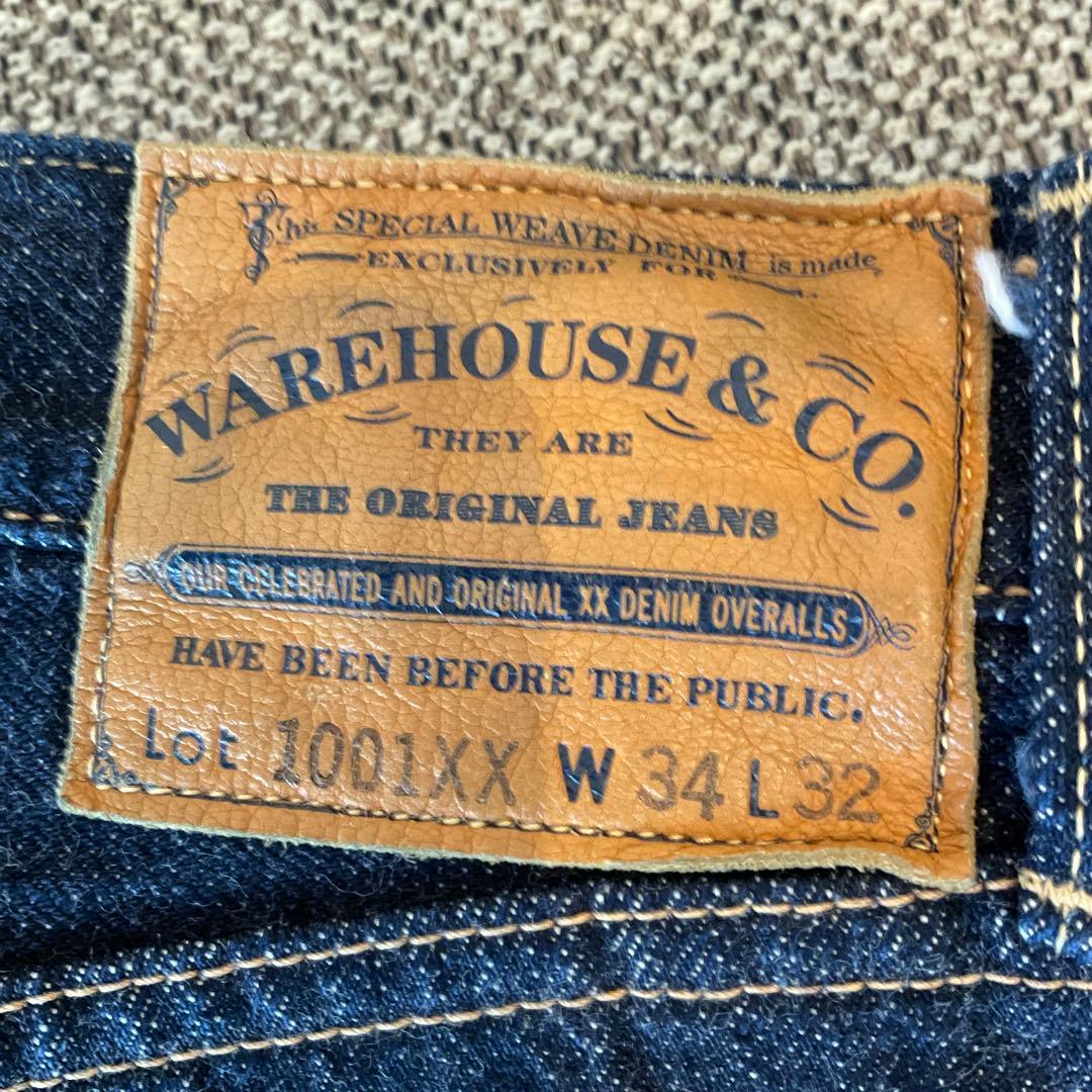 ク*ん様 WAREHOUSE 1001XX　W34　ウェアハウス　黒パッチ　限定