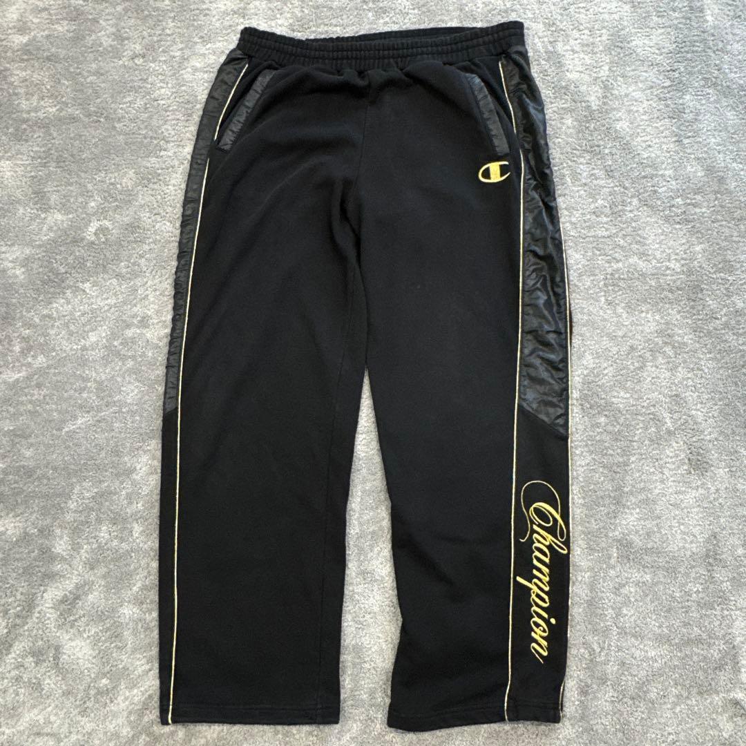 【希少サイズ】チャンピオン 魔裟斗ジャージセットアップ 黒×金 刺繍　フーディー