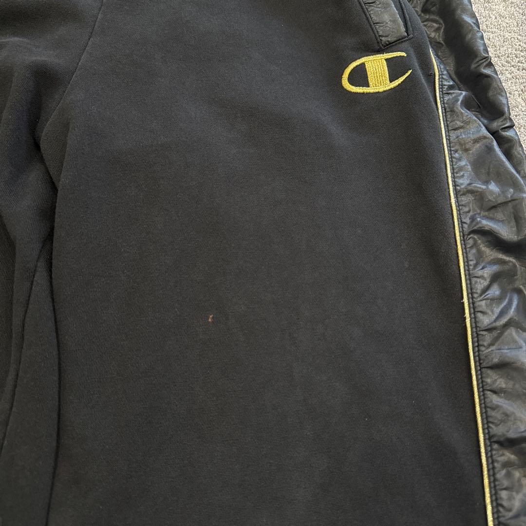 【希少サイズ】チャンピオン 魔裟斗ジャージセットアップ 黒×金 刺繍　フーディー