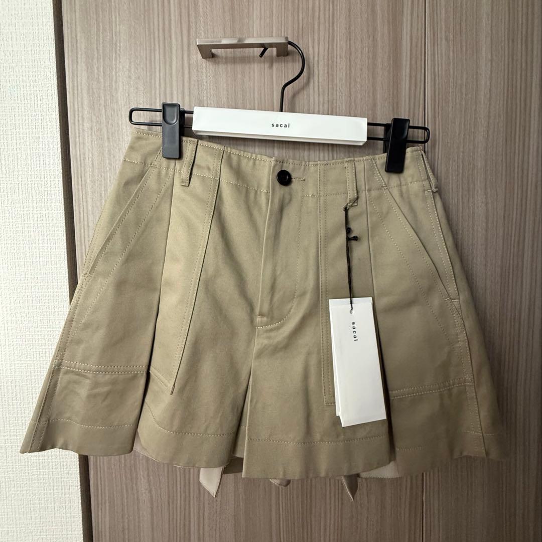 特別価格！sacai Cotton Chino Shorts(Beige)