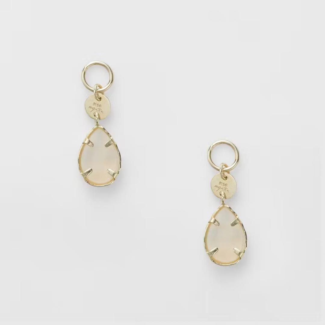 agete アガット　K10オパールピアスチャーム　イヤリングチャーム　箱付き