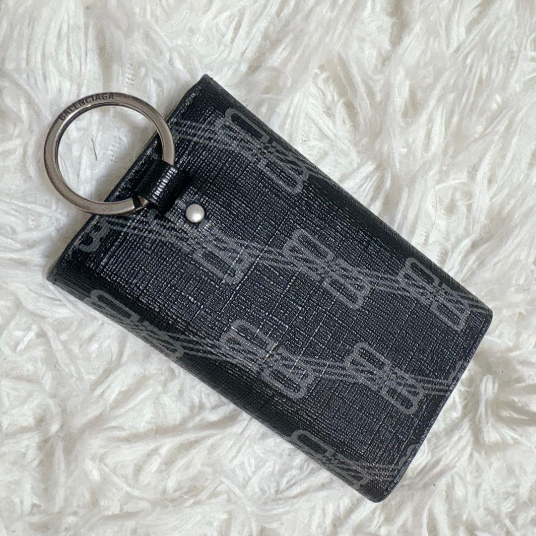 【希少】バレンシアガ 6連キーケース BBモノグラム シグネチャー コーテッド