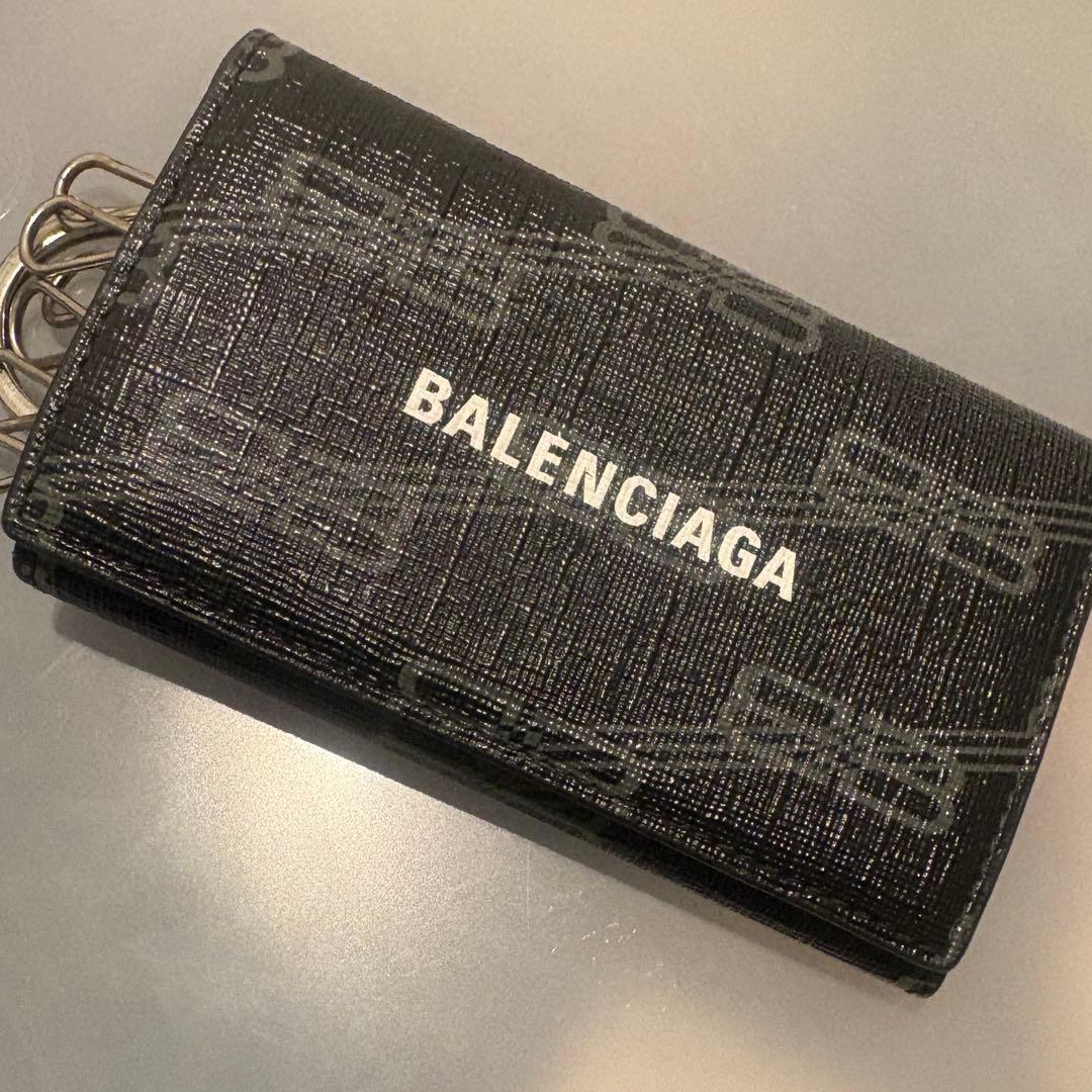【希少】バレンシアガ 6連キーケース BBモノグラム シグネチャー コーテッド