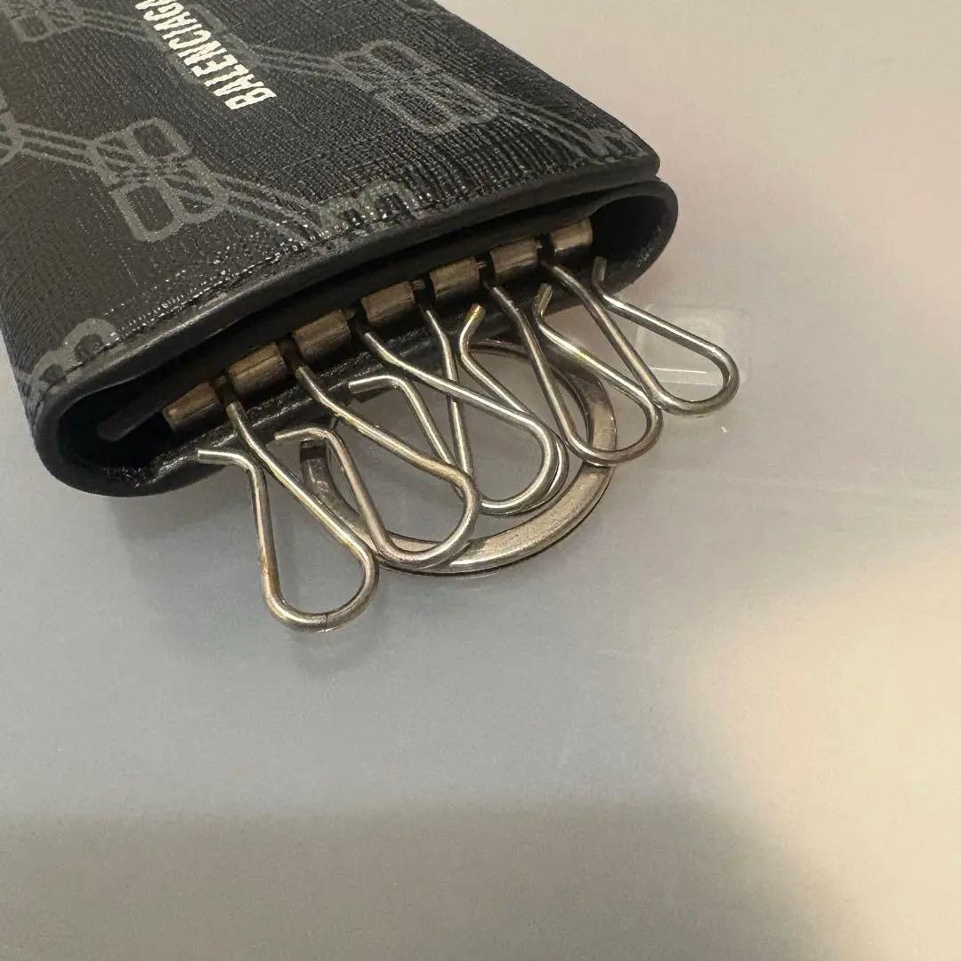 【希少】バレンシアガ 6連キーケース BBモノグラム シグネチャー コーテッド